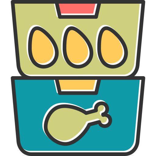 contenedor de comida Generic Color Omission icono