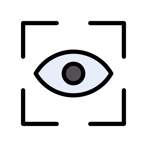 Eye scan Vector Stall Lineal Color icon