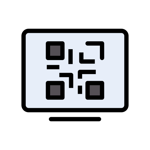 escaneo de código Vector Stall Lineal Color icono