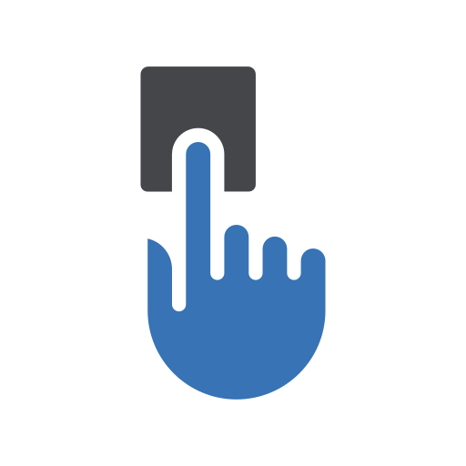 escáner de huellas dactilares Generic Blue icono