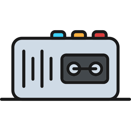 Tape recorder Generic Outline Color icon