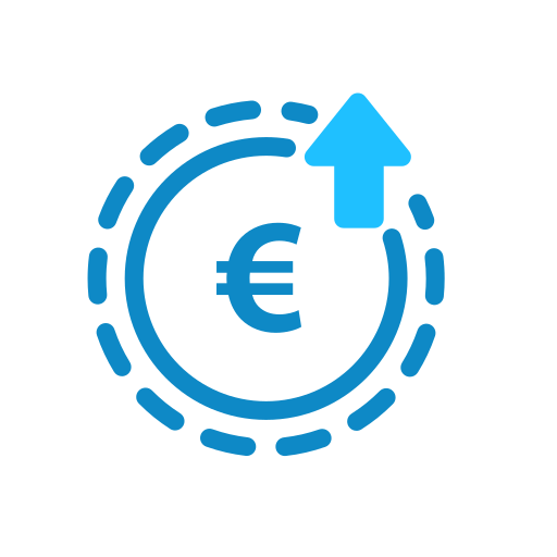 moneta euro Generic Blue ikona