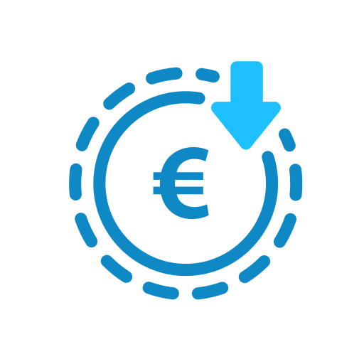 euro-münze Generic Blue icon