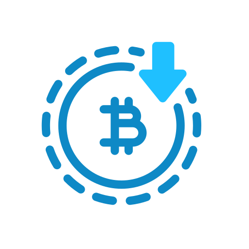 Bitcoin accepted Generic Blue icon