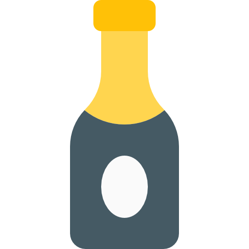 шампанское Pixel Perfect Flat иконка