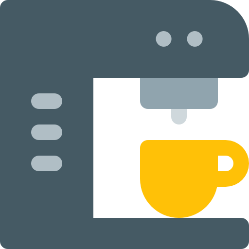 maquina de cafe Pixel Perfect Flat icono