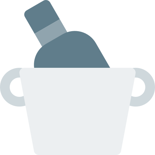 Ice bucket Pixel Perfect Flat icon