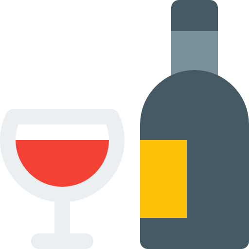 Вино Pixel Perfect Flat иконка