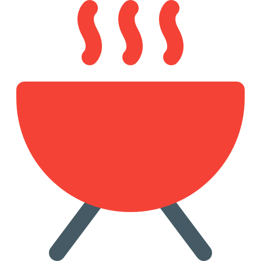 barbecue Pixel Perfect Flat icoon