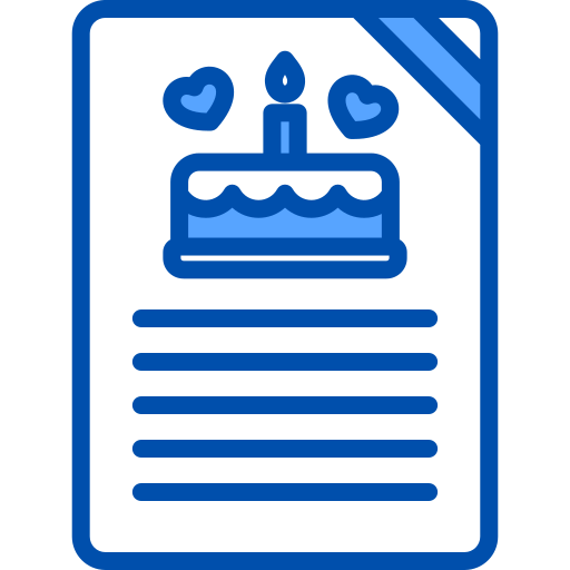 생일 초대장 Generic Blue icon