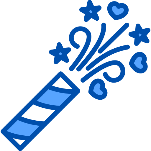 confetti Generic Blue icoon