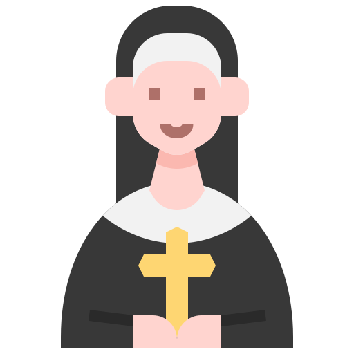 수녀 Linector Flat icon