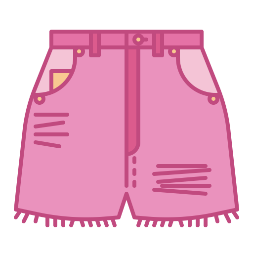 jeans-shorts Generic Outline Color icon