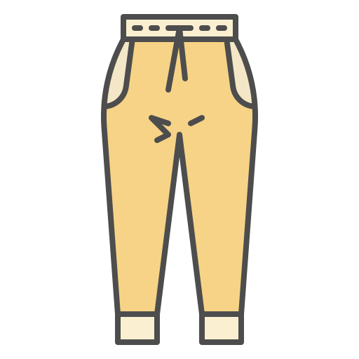 pantalones jogger Generic Outline Color icono