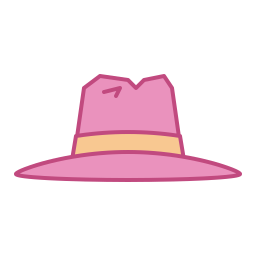 шляпа Федора Generic Outline Color иконка