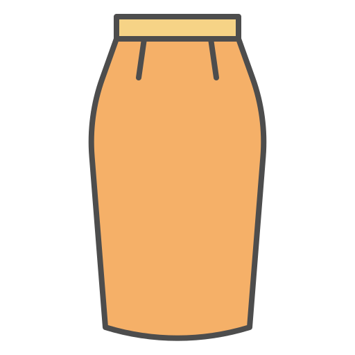 falda de tubo Generic Outline Color icono