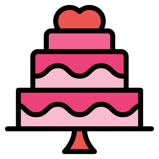 Свадебный пирог Generic Outline Color иконка