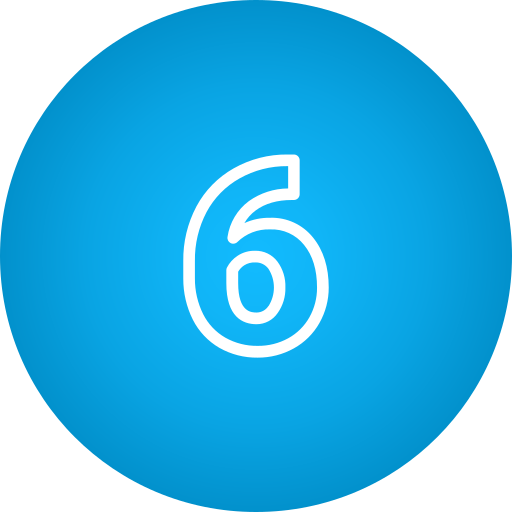 sześć Generic Flat Gradient ikona