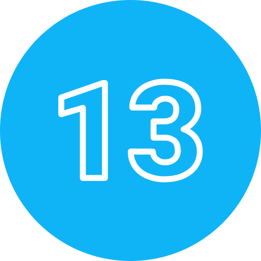 trzynaście Generic Flat ikona