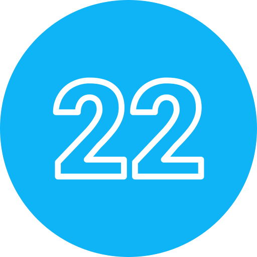 dwadzieścia dwa Generic Flat ikona