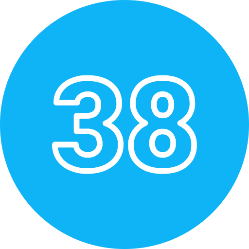 treinta y ocho Generic Flat icono