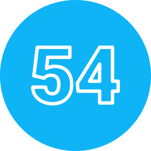 cincuenta y cuatro Generic Flat icono