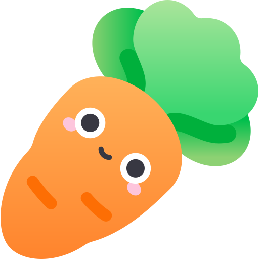Carrot Kawaii Star Gradient icon