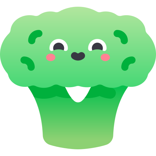 brócoli Kawaii Star Gradient icono