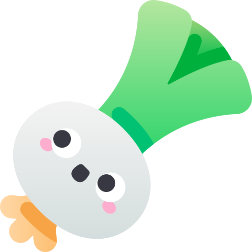 Green onion Kawaii Star Gradient icon