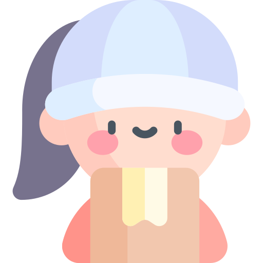 Delivery woman Kawaii Flat icon