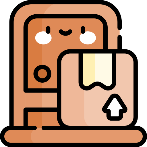 Door delivery Kawaii Lineal color icon