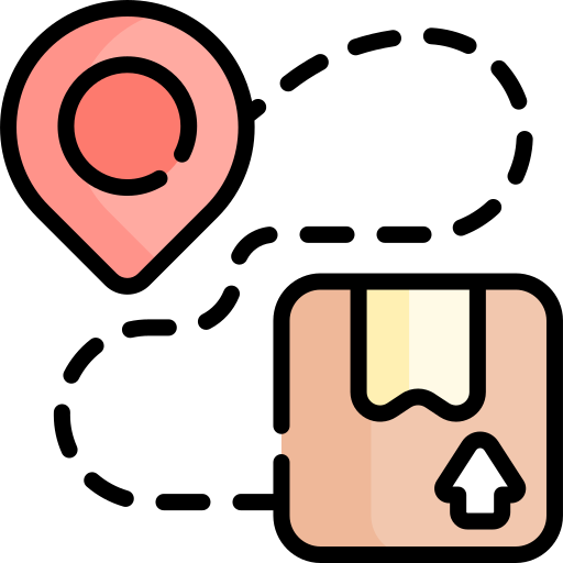 caja de entrega Kawaii Lineal color icono