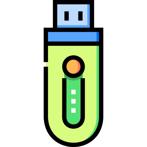 Flashdisk Detailed Straight Lineal color icon