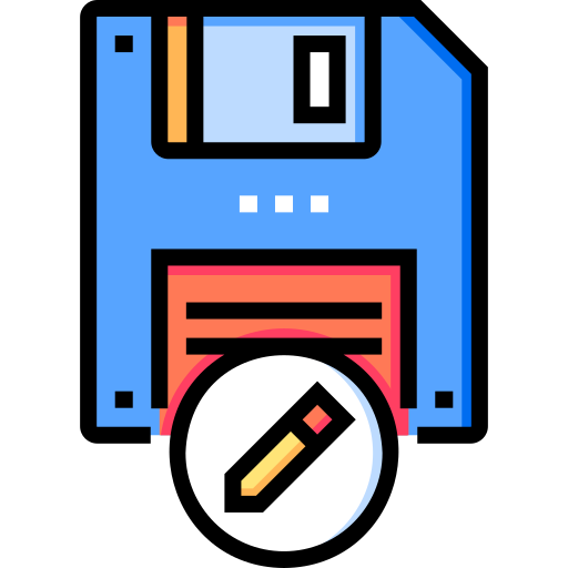 Floppy disk Detailed Straight Lineal color icon
