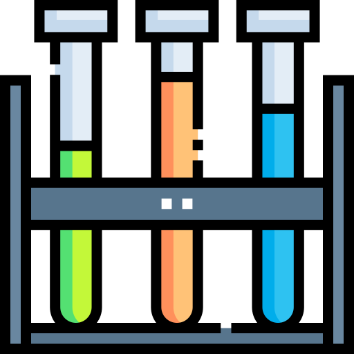 tubo de ensayo Detailed Straight Lineal color icono