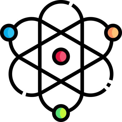 원자 Detailed Straight Lineal color icon