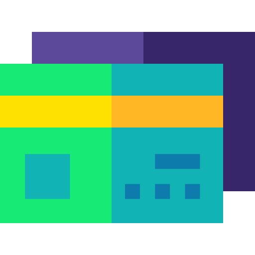 kredietkaart Basic Straight Flat icoon