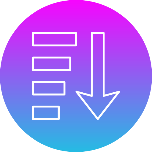 ordine decrescente Generic Flat Gradient icona