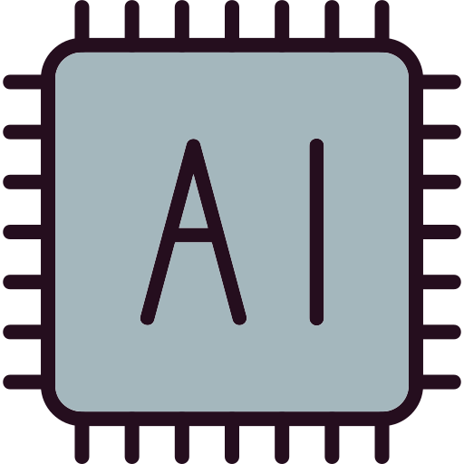 컴퓨터 칩 Generic Outline Color icon