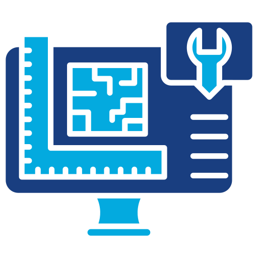Technical drawing Generic Blue icon