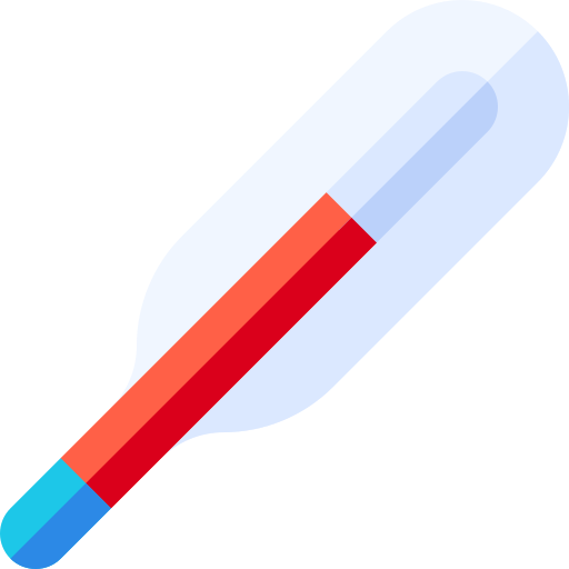 thermometer Basic Straight Flat icoon