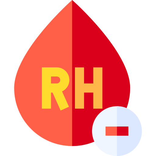 Blood rh negative Basic Straight Flat icon
