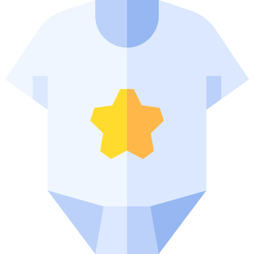 Baby clothes Basic Straight Flat icon