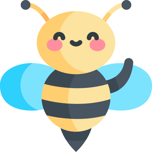 пчела Kawaii Flat иконка