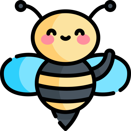 пчела Kawaii Lineal color иконка