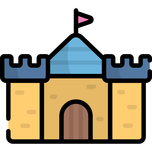 Castle Kawaii Lineal color icon