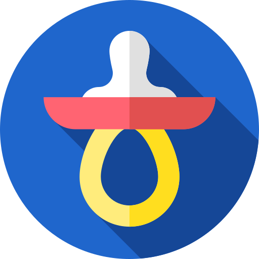 おしゃぶり Flat Circular Flat icon