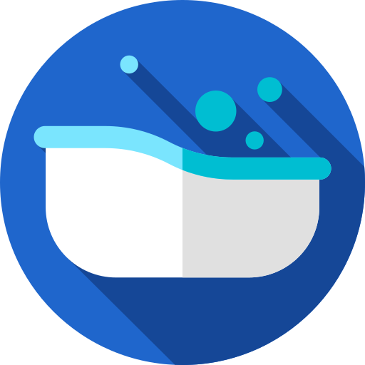 Bath Flat Circular Flat icon