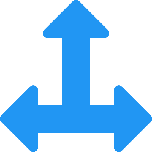 Three arrows Pixel Perfect Flat icon