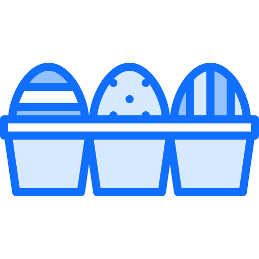 el huevo de pascua Coloring Blue icono